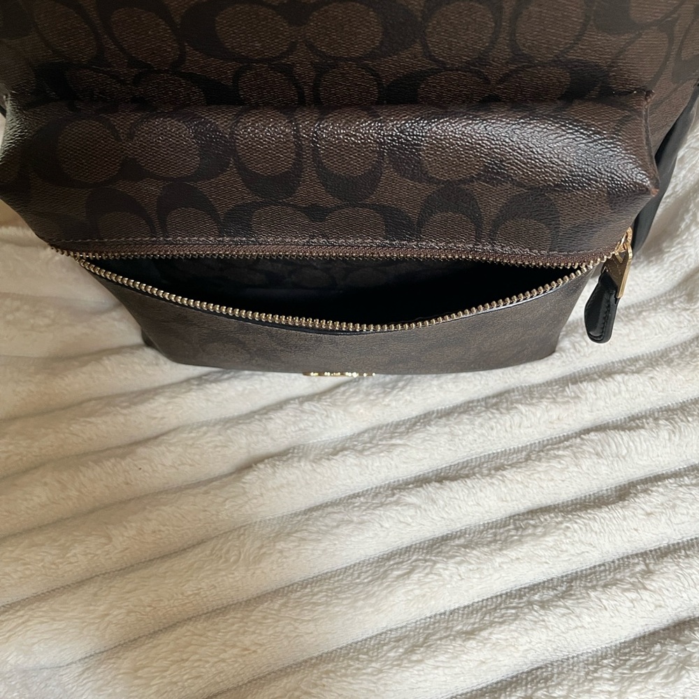Coach Men's Brown Signature Backpack - Picture 4 of 16